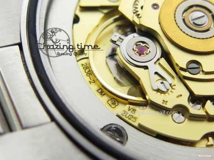 MiroTime 1218 Stylish Day Date 40mm SS BP Maker Best Edition Diamond Bezel Ice Blue Dial On SS Bracelet ETA 3699